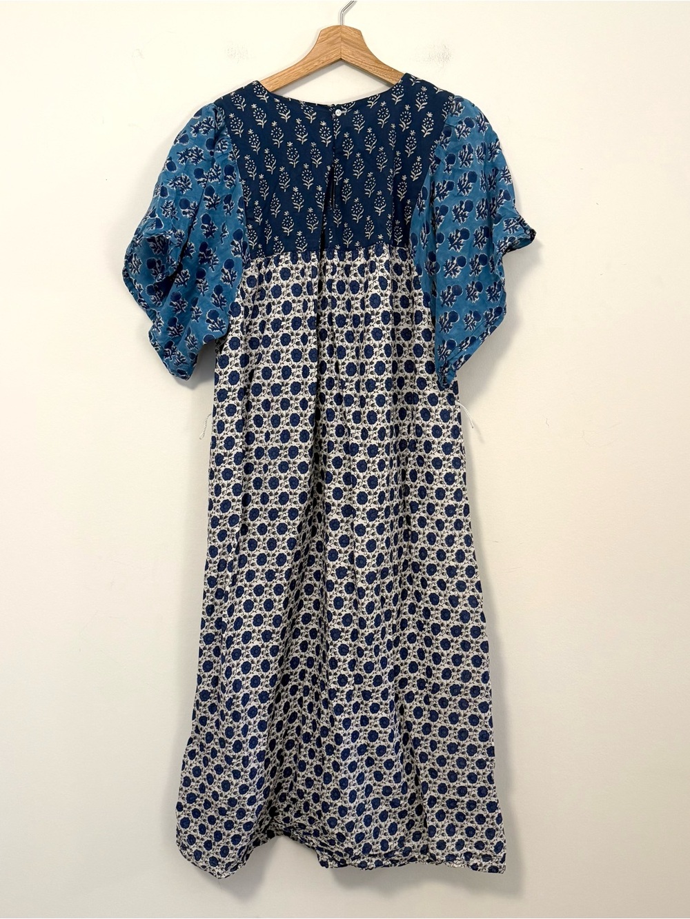 Emerson Fry India Collection Indigo Heirloom Maxi Dress Small - Picture 5 of 6